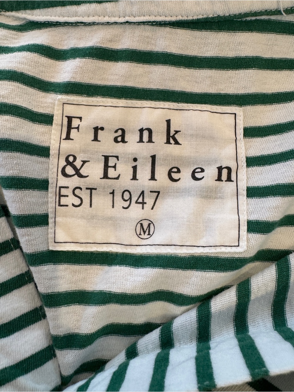 Frank & Eileen PATTY Short-Sleeve Popover Henley green and white striped - Picture 5 of 8